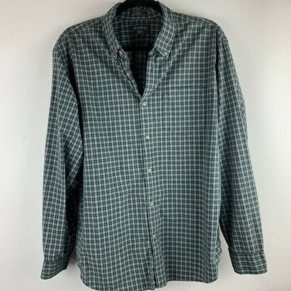 Eddie Baurer Size Large Mens Shirt Classic Fit Green Plaid - Picture 1 of 5